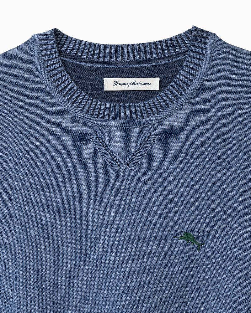 Tommy Bahama | Big & Tall Marlin Luxe Crew Sweater / Dutch Blue Hthr