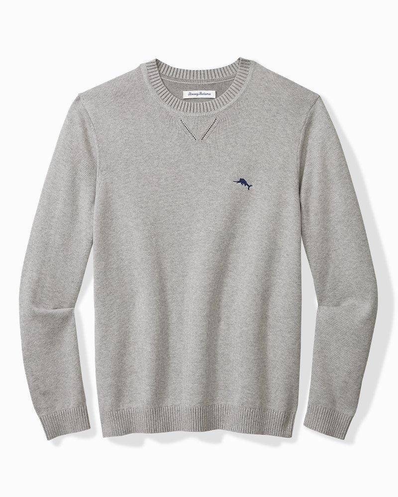 Tommy Bahama | Big & Tall Marlin Luxe Crew Sweater / Light Grey Heather