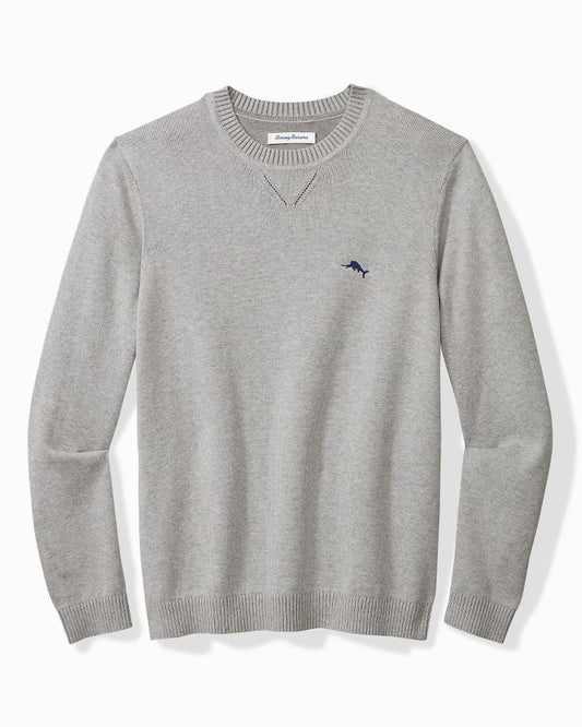 Tommy Bahama | Big & Tall Marlin Luxe Crew Sweater / Light Grey Heather