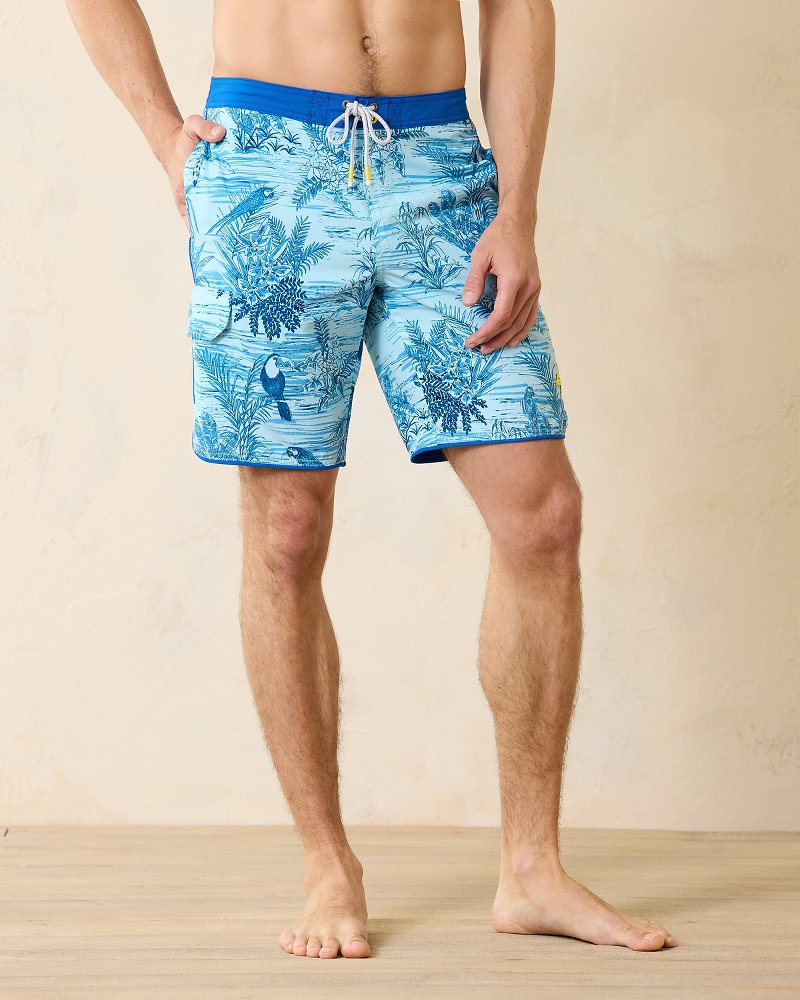 Tommy Bahama | Big & Tall Baja Bird's Eye View Boardshorts / Aqua Splash