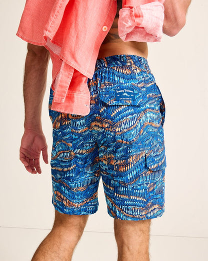 Tommy Bahama | Big & Tall Baja Monte Rio Geo Boardshorts / Kingdom Blue