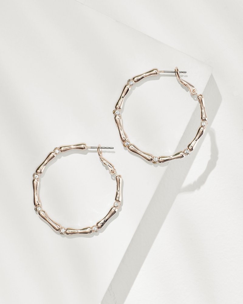 Tommy Bahama | Island Essence Rose Gold Bamboo Hoop Earrings / Rose Gold