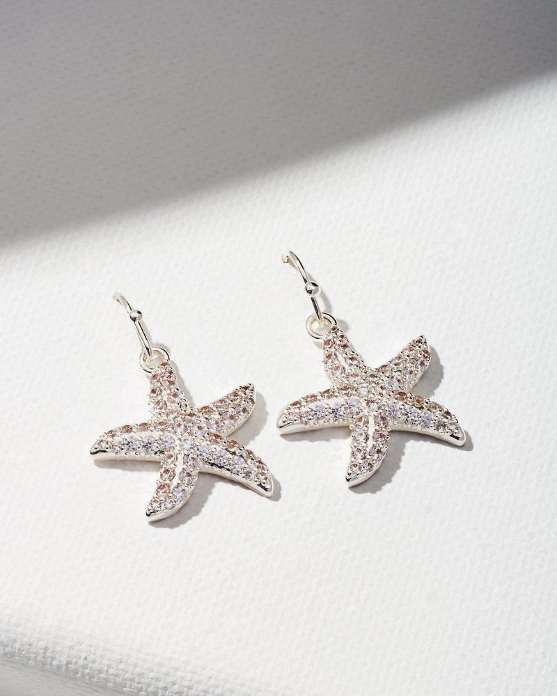 Tommy Bahama | Island Essence Silver Starfish Earrings / Silver