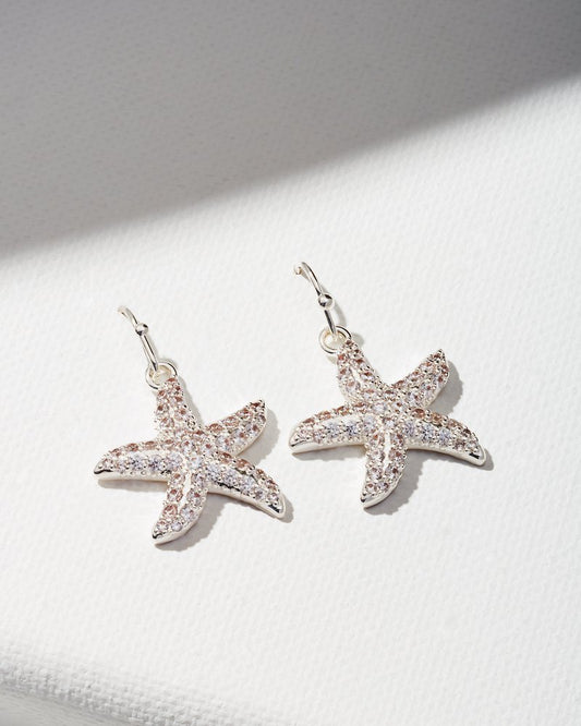 Tommy Bahama | Island Essence Silver Starfish Earrings / Silver