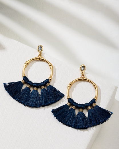 Tommy Bahama | Indigo Bay Bamboo Tassel Earrings / Navy