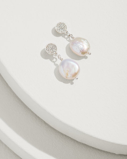 Tommy Bahama | Marco Island Freshwater Pearl Drop Earrings / Silver