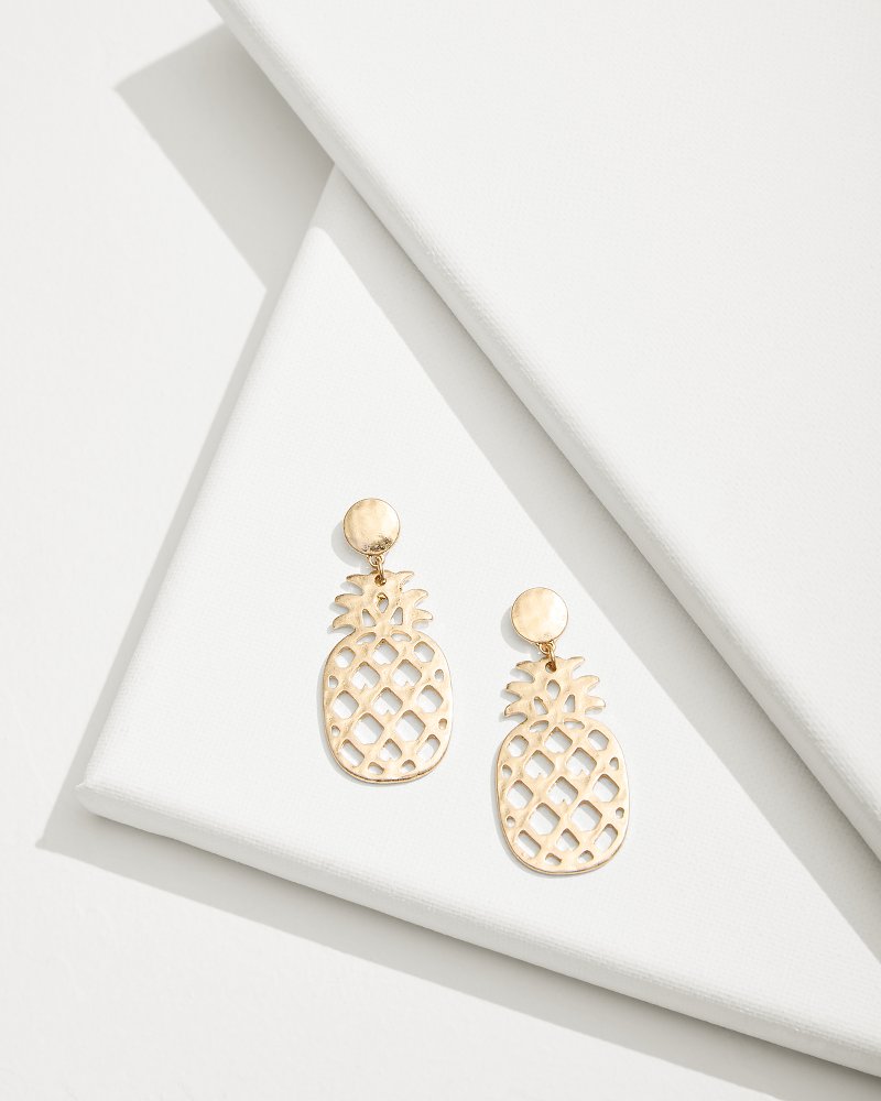 Tommy Bahama | Tropical Blooms Pineapple Mother of Pearl Statement Earrings / Gold
