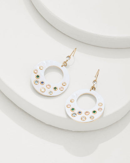 Tommy Bahama | Tidal Treasure Mother of Pearl Disc Statement Earrings / Gold