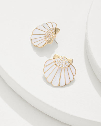 Tommy Bahama | Moments in Paradise Mother of Pearl and Shell Statement Earrings / Gold
