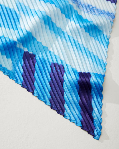 Tommy Bahama | Mosaic Stripes Pleated Diamond Scarf / Chambray