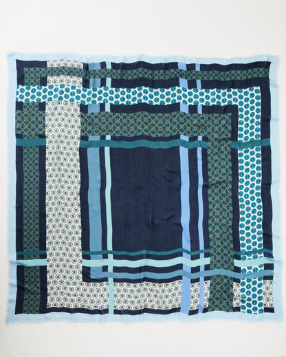 Tommy Bahama | Foulard Patch Square Scarf / Navy