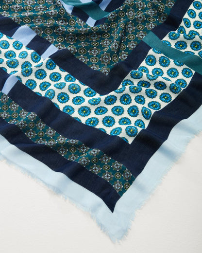 Tommy Bahama | Foulard Patch Square Scarf / Navy