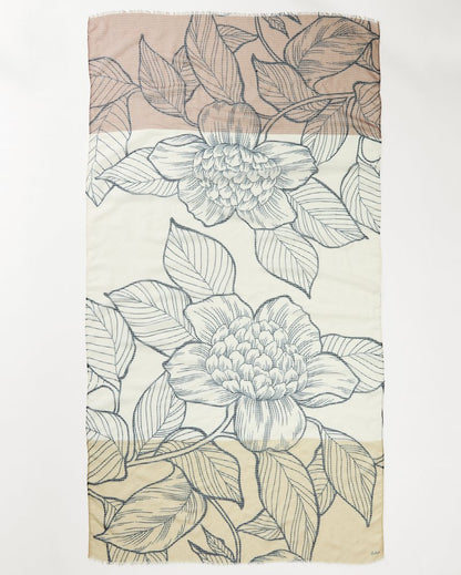Tommy Bahama | Block Bouquet Wrap Scarf / Camel