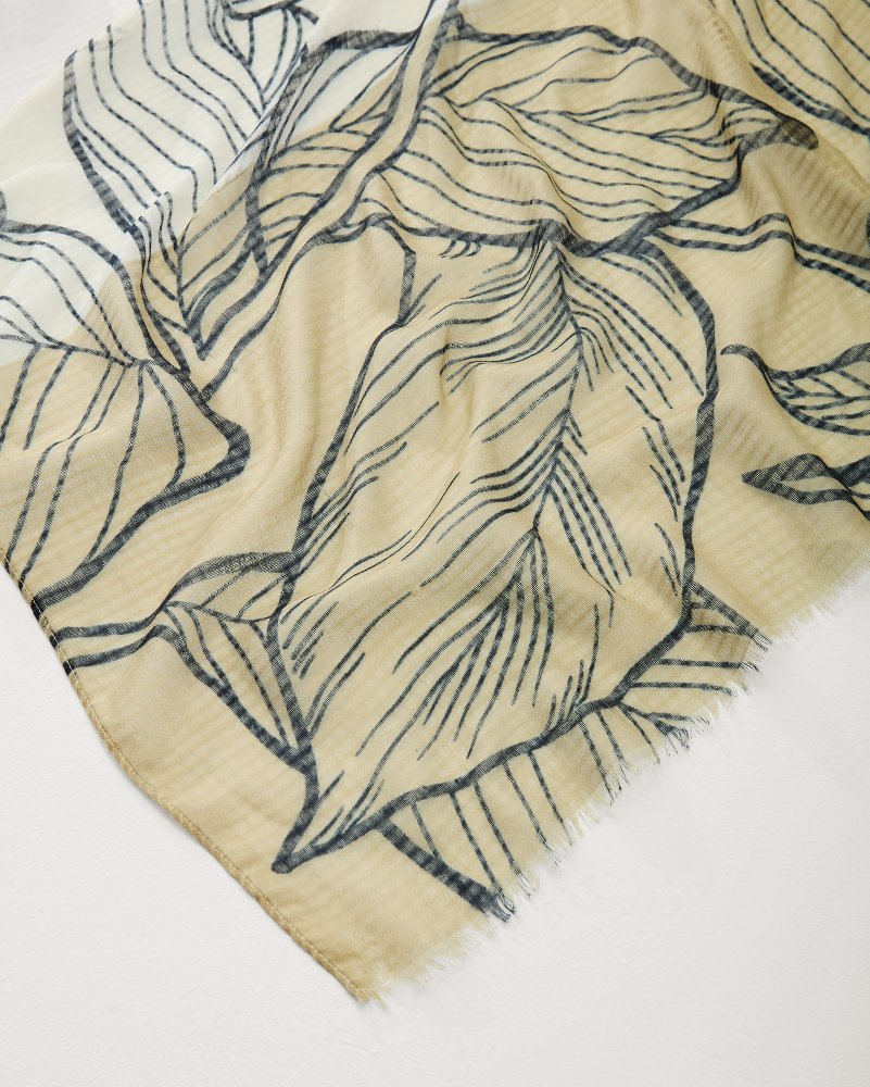 Tommy Bahama | Block Bouquet Wrap Scarf / Camel