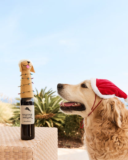 Tommy Bahama | Santa & Retriever Bottle Topper Set / Multicolor