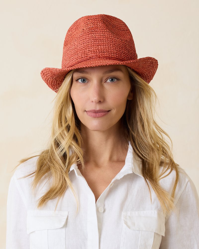 Tommy Bahama | Gigi Crochet Raffia Hat / Hibiscus