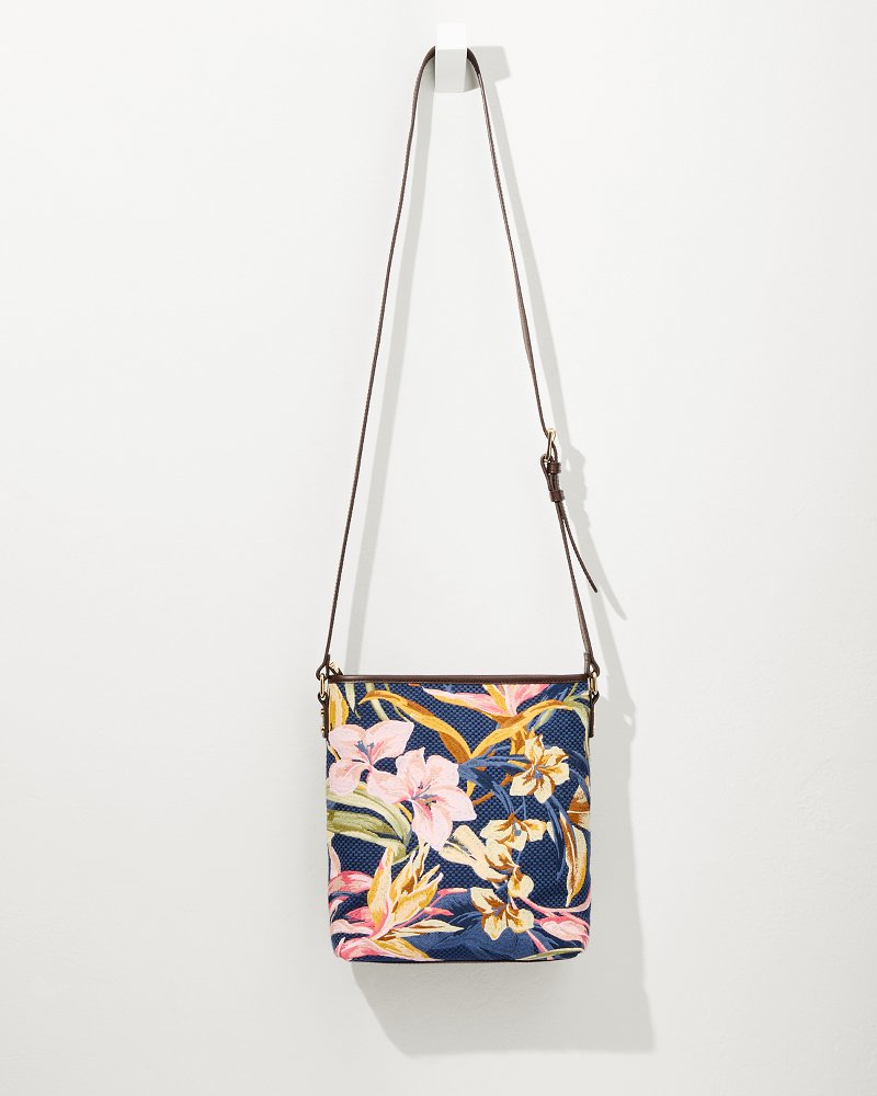 Tommy Bahama | Embroidered Crossbody / Multi Floral Navy