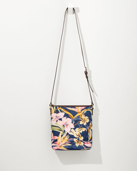 Tommy Bahama | Embroidered Crossbody / Multi Floral Navy