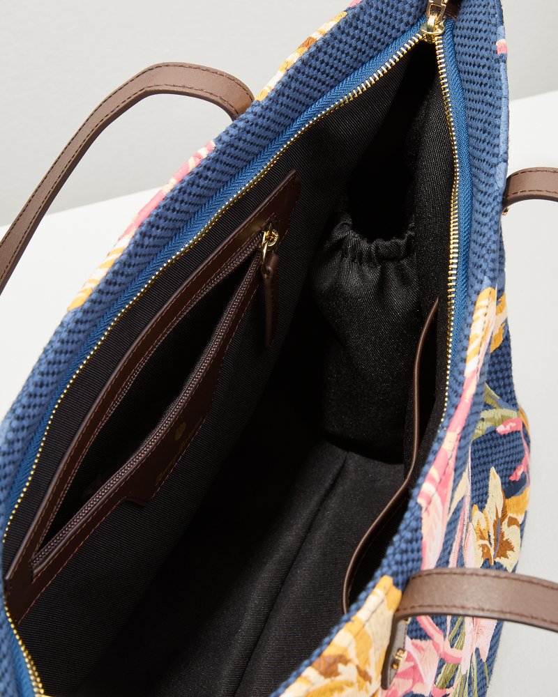 Tommy Bahama | Embroidered Tote / Multi Floral Navy
