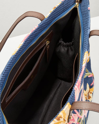 Tommy Bahama | Embroidered Tote / Multi Floral Navy