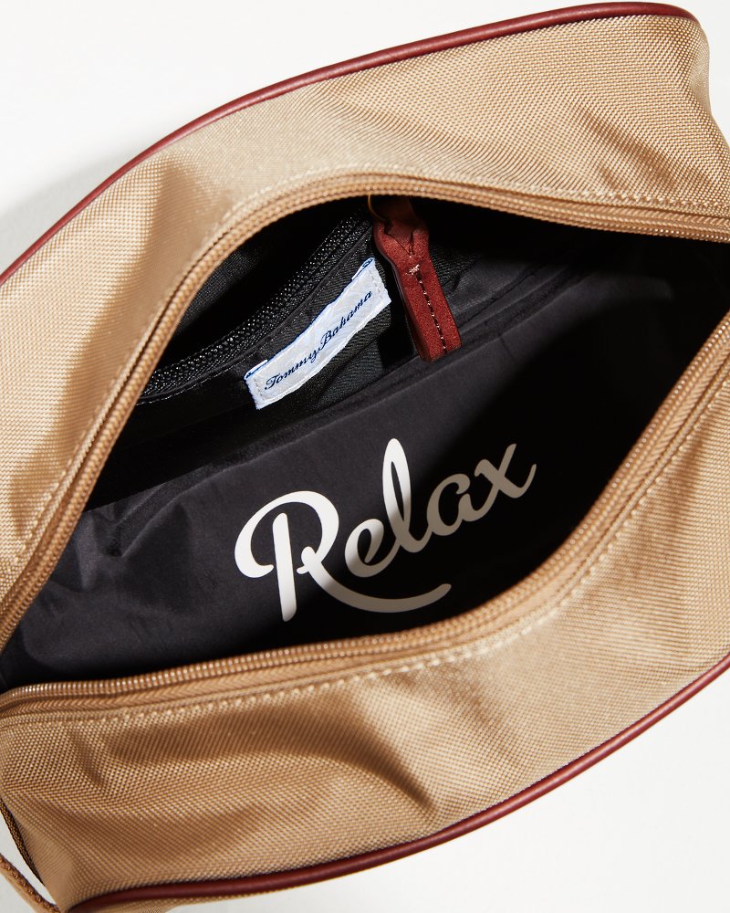 Tommy Bahama | Tommy Bahama Tonal Nylon Toiletry Bag / Khaki