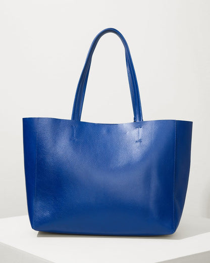 Tommy Bahama | Tommy Bahama Perforated Leather Tote / Blue