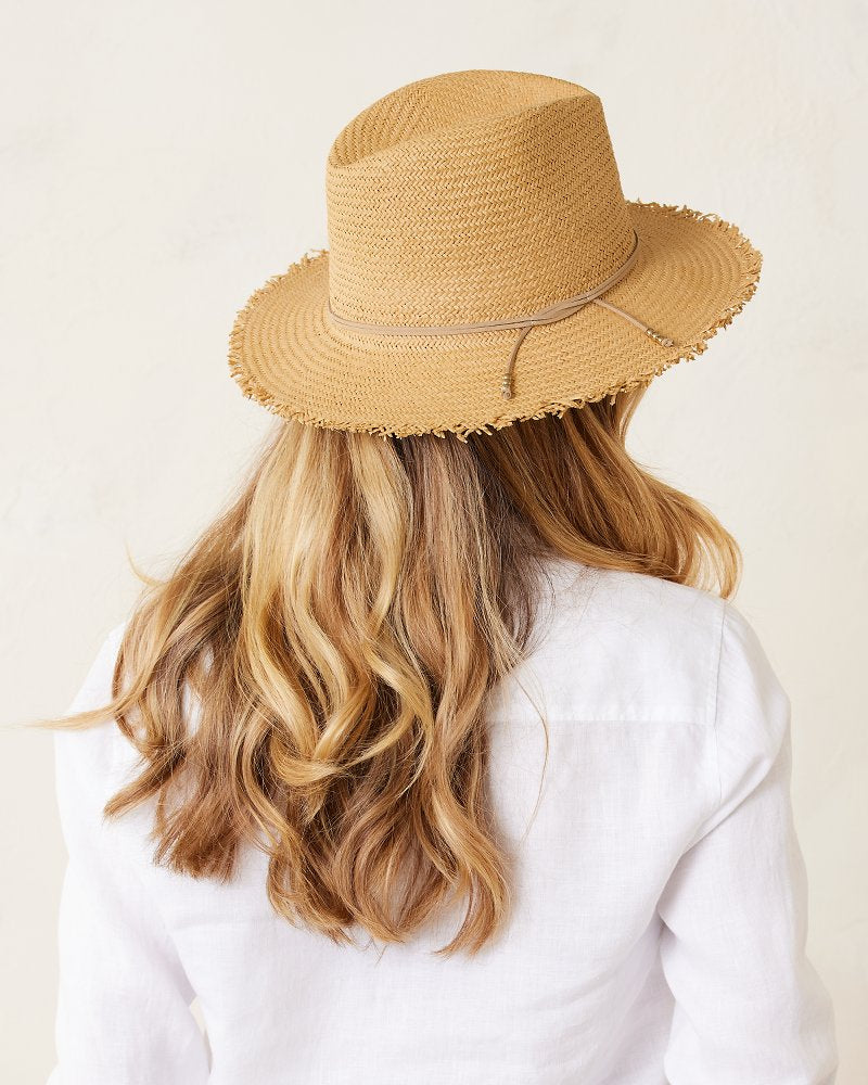Tommy Bahama | Classic Packable Hat with Fringe / Toasted Tan