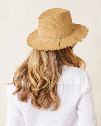 Tommy Bahama | Classic Packable Hat with Fringe / Toasted Tan