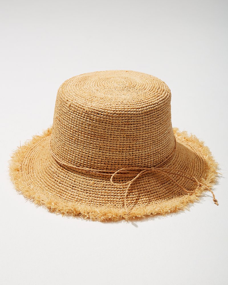 Tommy Bahama | Raffia Packable Bucket Hat / Natural