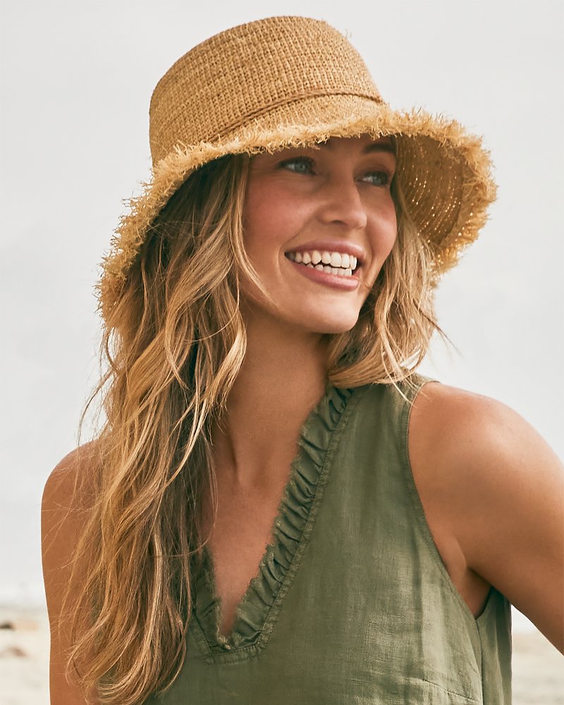Tommy Bahama | Raffia Packable Bucket Hat / Natural