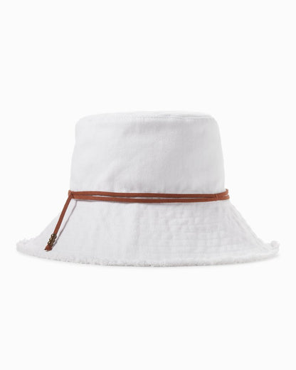 Tommy Bahama | Fringed Bucket Hat / White