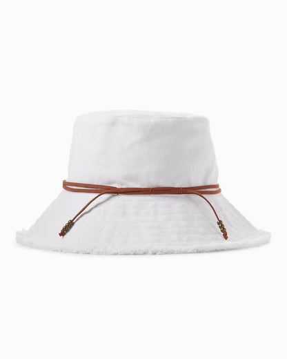 Tommy Bahama | Fringed Bucket Hat / White