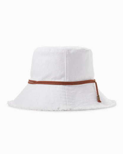 Tommy Bahama | Fringed Bucket Hat / White
