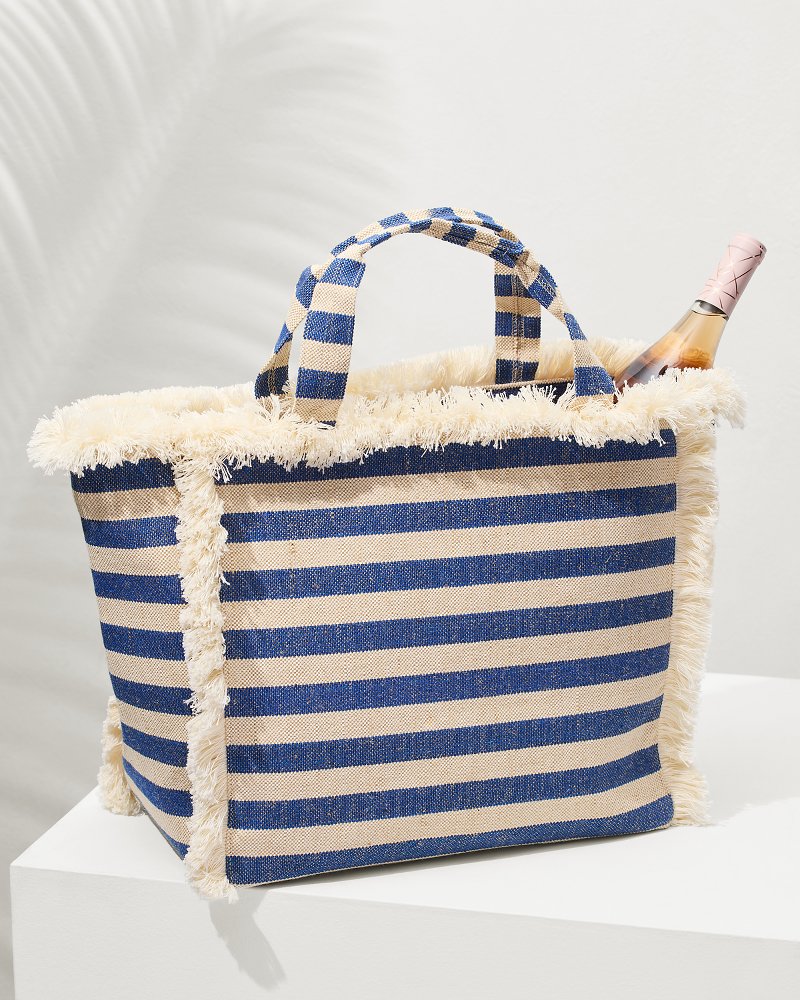 Tommy Bahama | Canvas Cooler Tote / Blue Stripe