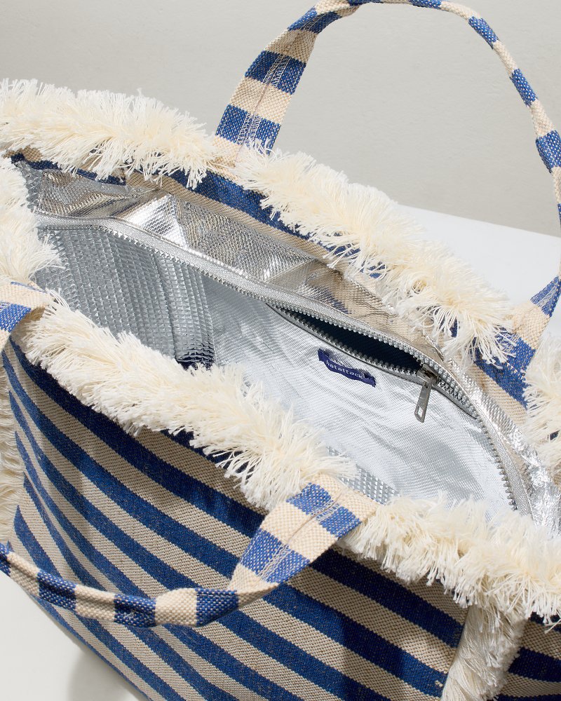 Tommy Bahama | Canvas Cooler Tote / Blue Stripe