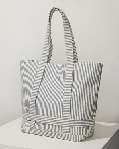Tommy Bahama | Canvas Traveler Tote / Navy Stripe