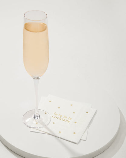 Tommy Bahama | Fa-La-La Cocktail Napkins / White
