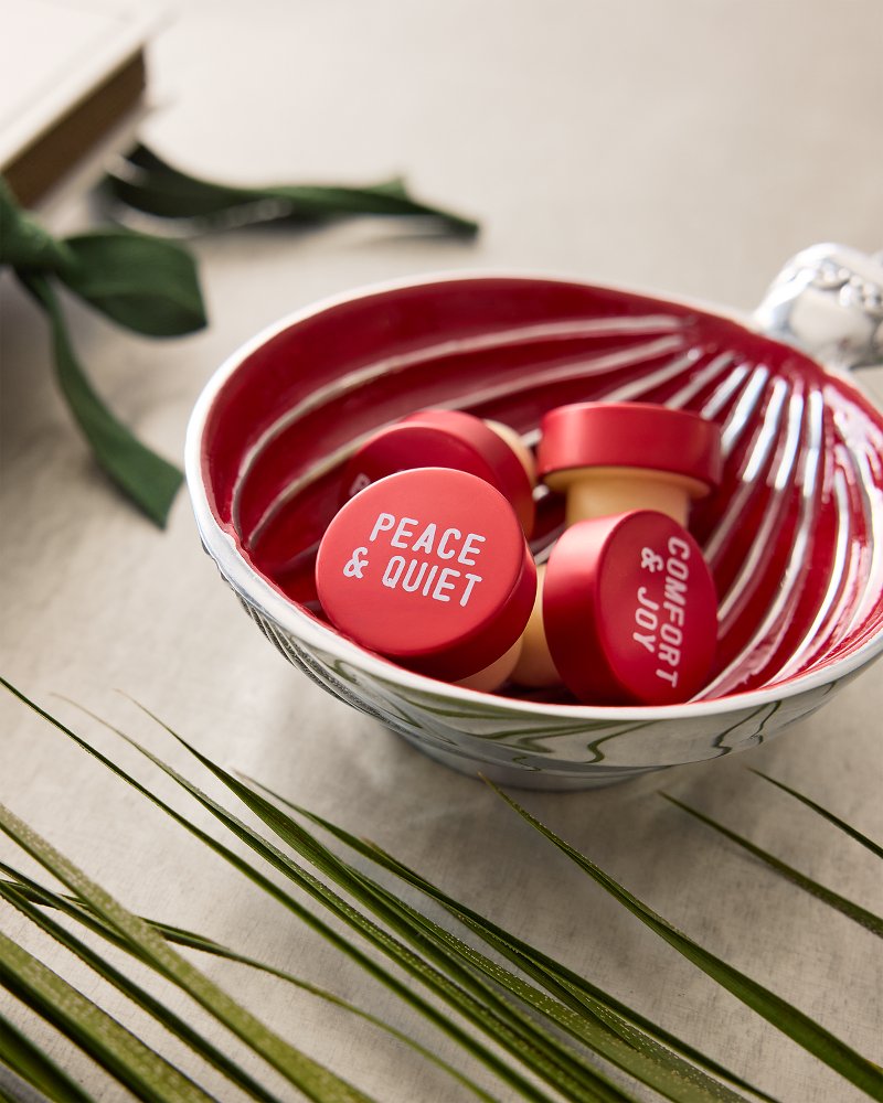 Tommy Bahama | Holiday Bottle Stopper Set / Red