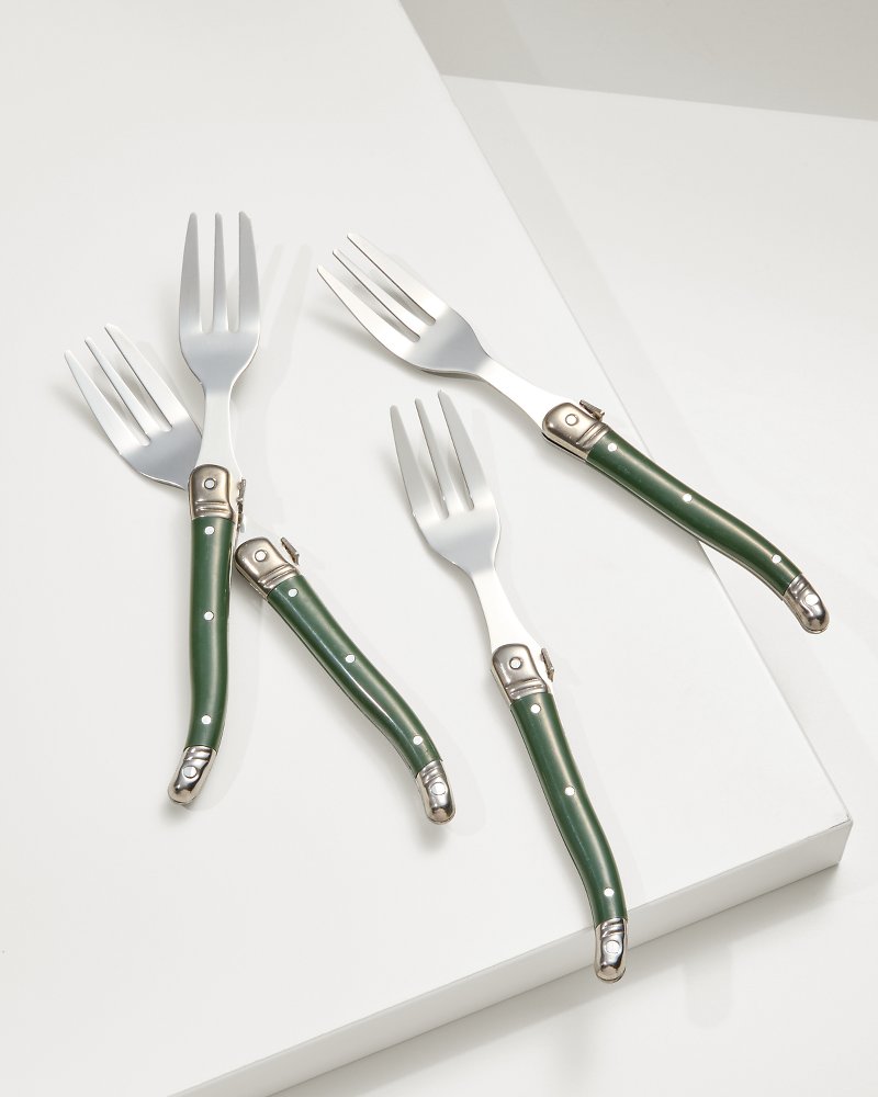 Tommy Bahama | Eat, Drink & Be Merry Appetizer Fork Set / Green