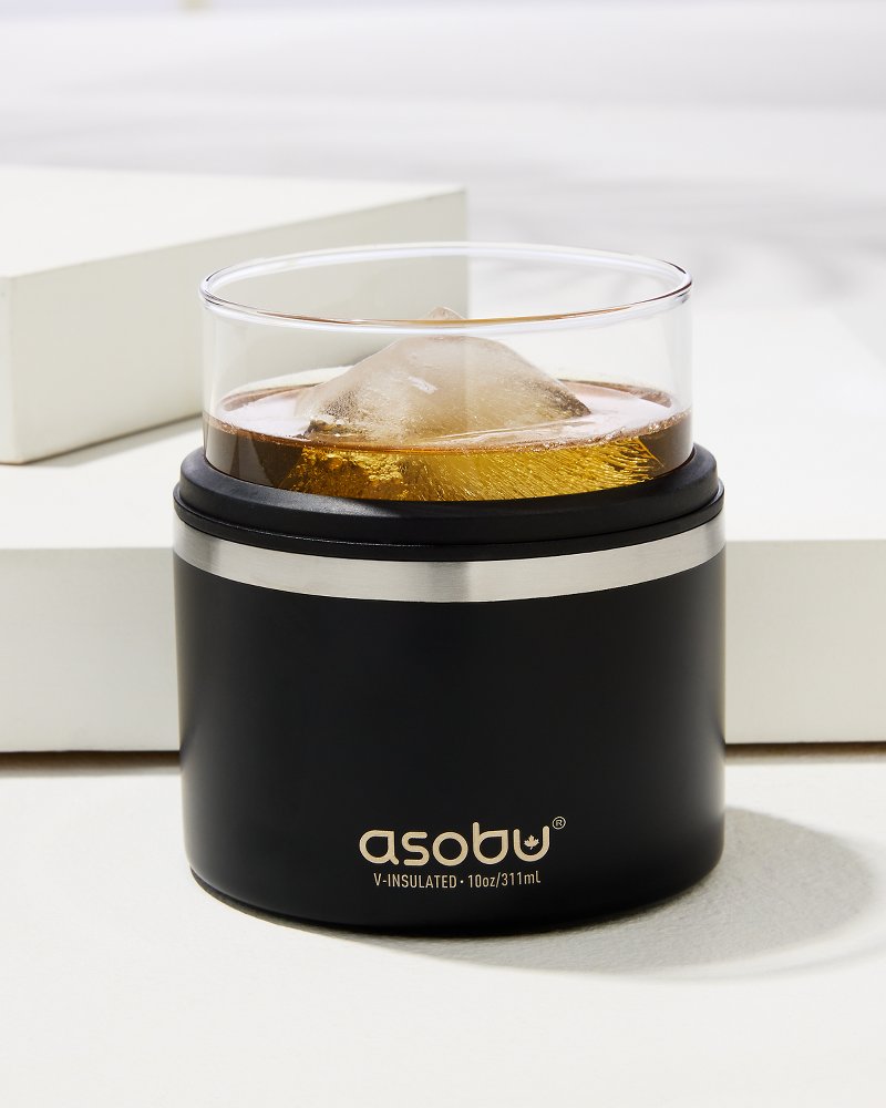 Tommy Bahama | Asobu® On the Rocks Glass & Kuzie / Black