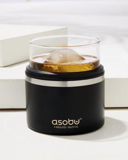 Tommy Bahama | Asobu® On the Rocks Glass & Kuzie / Black