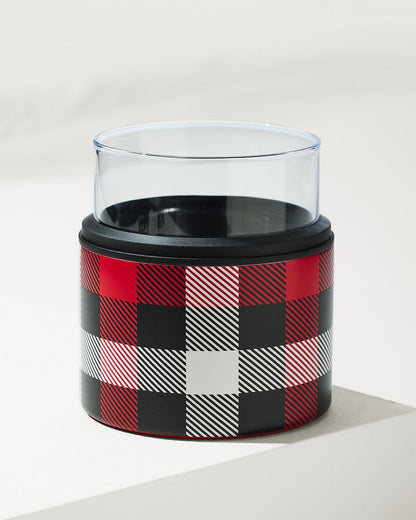 Tommy Bahama | Asobu® On the Rocks Glass & Kuzie - Plaid / Red