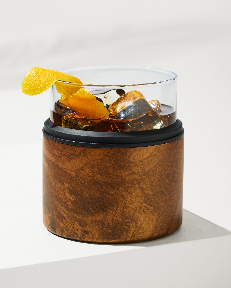 Tommy Bahama | Asobu® On The Rocks Glass & Kuzie - Wood / Wood