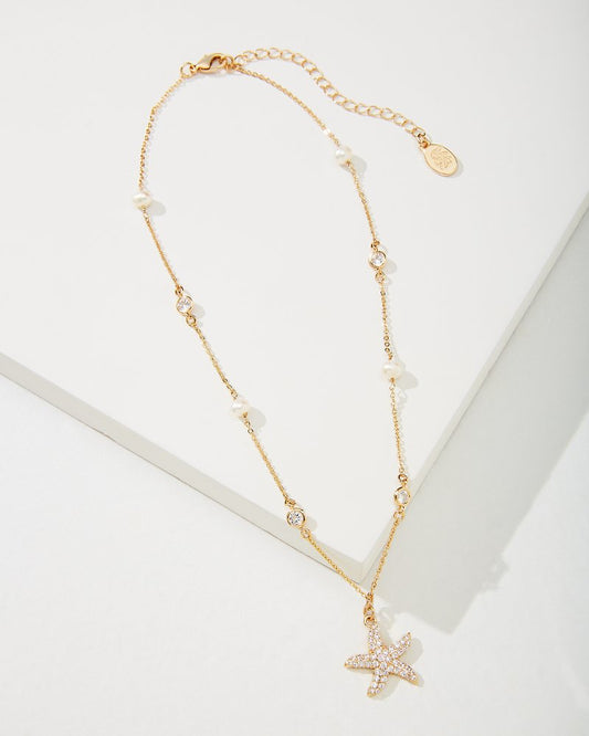 Tommy Bahama | Island Essence Gold Starfish Pearl Necklace / Gold