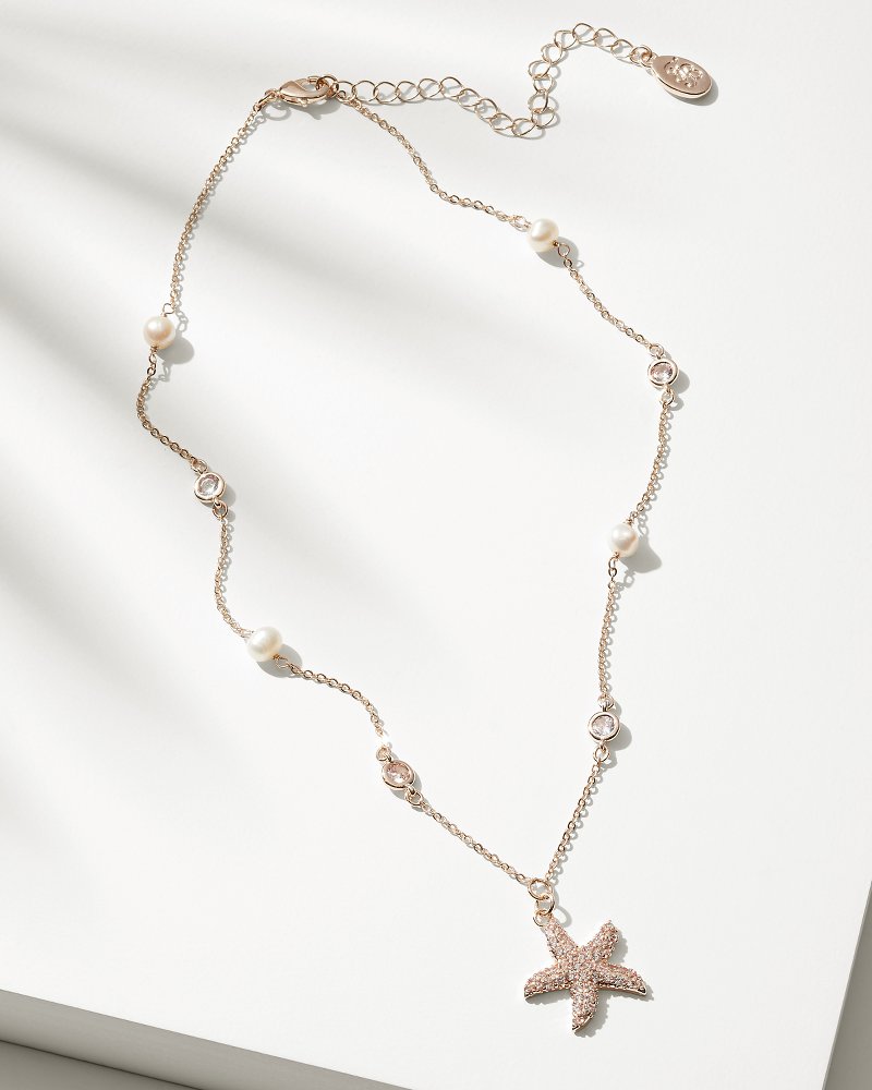 Tommy Bahama | Island Essence Rose Gold Starfish Pearl Necklace / Rose Gold