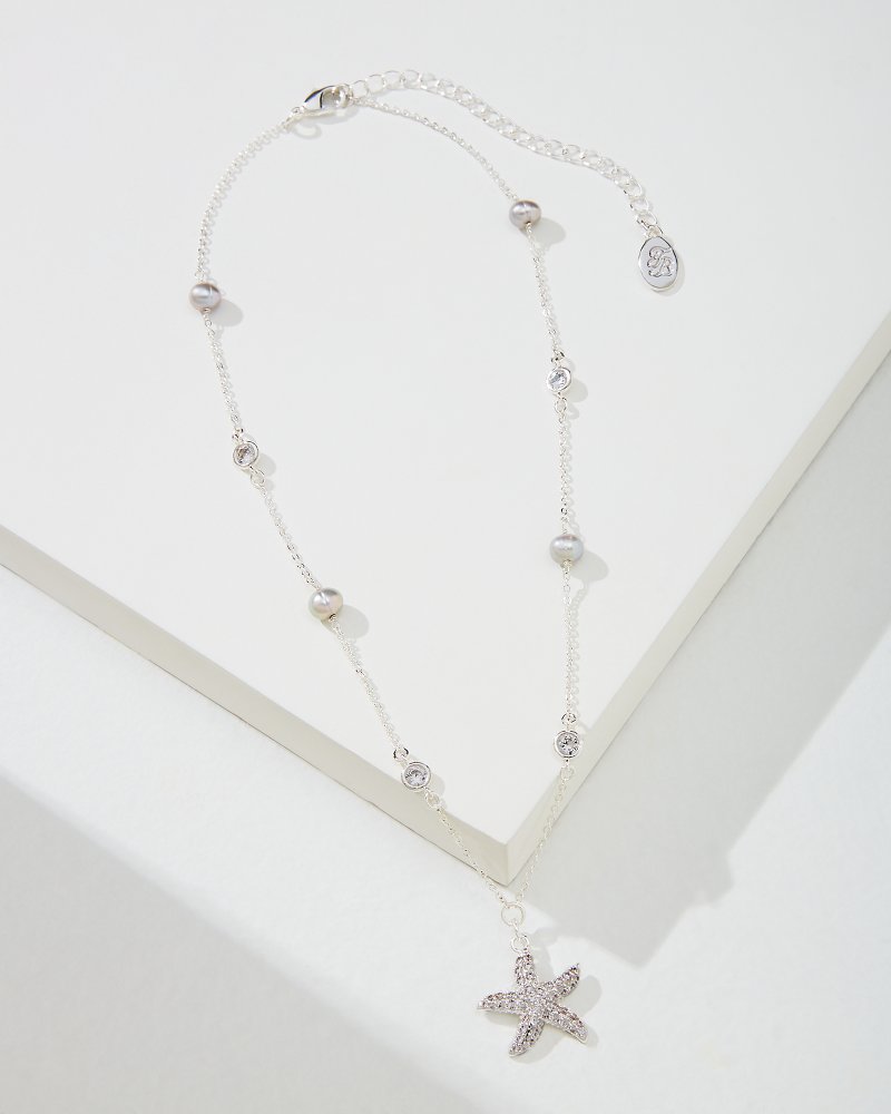 Tommy Bahama | Island Essence Silver Starfish Pearl Necklace / Silver