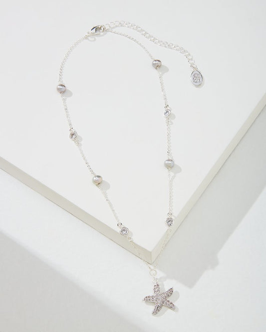 Tommy Bahama | Island Essence Silver Starfish Pearl Necklace / Silver