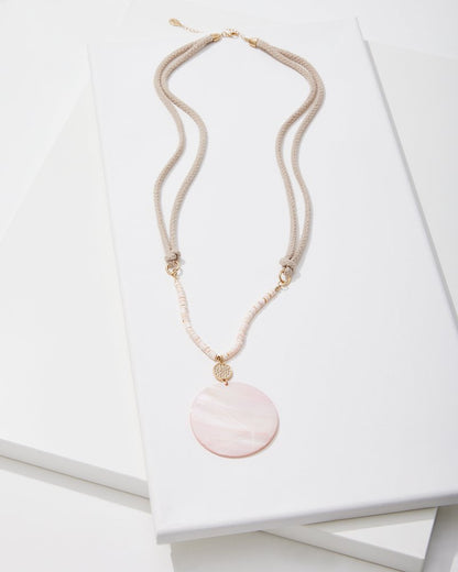Tommy Bahama | Sanibel Island Large Mother-of-Pearl Pendant Necklace / Pink
