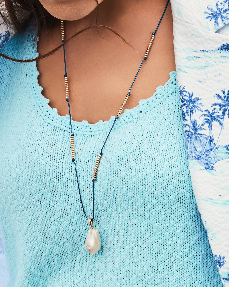 Tommy Bahama | Indigo Bay Freshwater Pearl Pendant Necklace / Navy