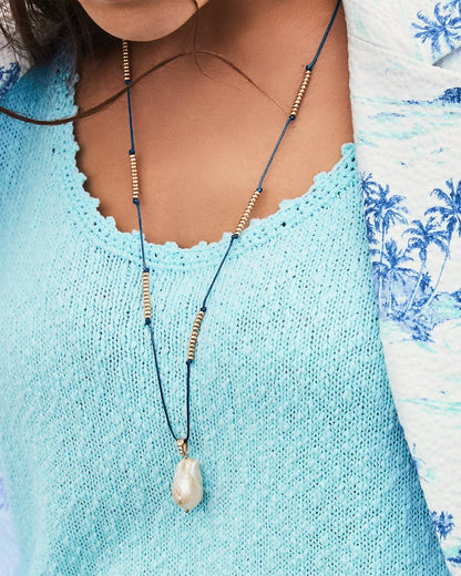 Tommy Bahama | Indigo Bay Freshwater Pearl Pendant Necklace / Navy